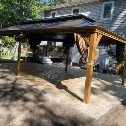 Gazebo on a paver patio