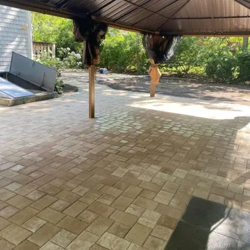 Paver patio and walkway